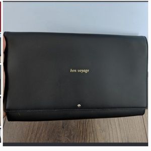 kate spade bon voyage travel passport wallet clutch nwot